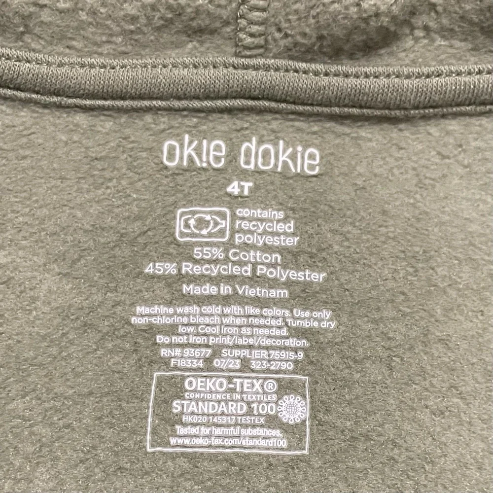 Set Of 2 Hooded Zip-up Jackets Okie Dokie Retro Stitch Toddler Boy's Size 4T - Picture 4 of 5